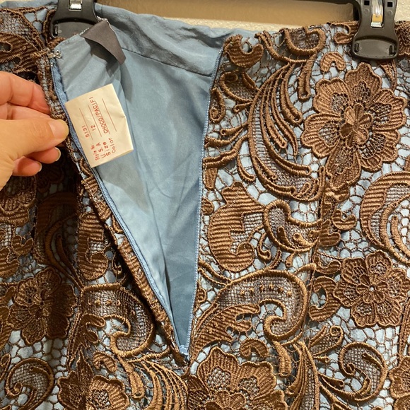 Sarah Danielle Evenings Formal Brown Lace Skirt woman’s size 12 - Picture 5 of 7